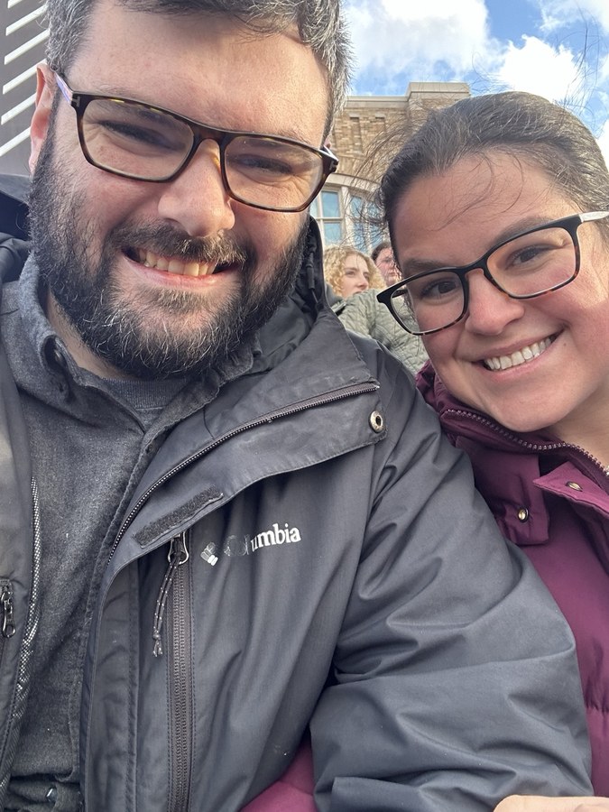 Caitlin and Nick, founders of Just One More